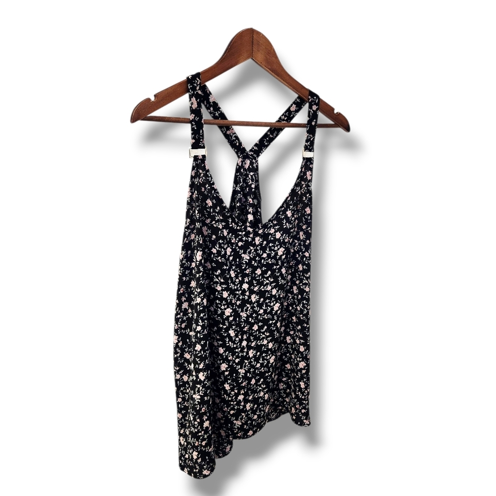 Zenobia Floral Print Razorback Swing Tank Top | 2X - Picture 2 of 7